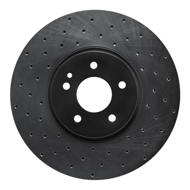 623-63046L Drilled Brake Rotor [Black], 2000-2006 Multiple Makes/Models, Position: Front Left