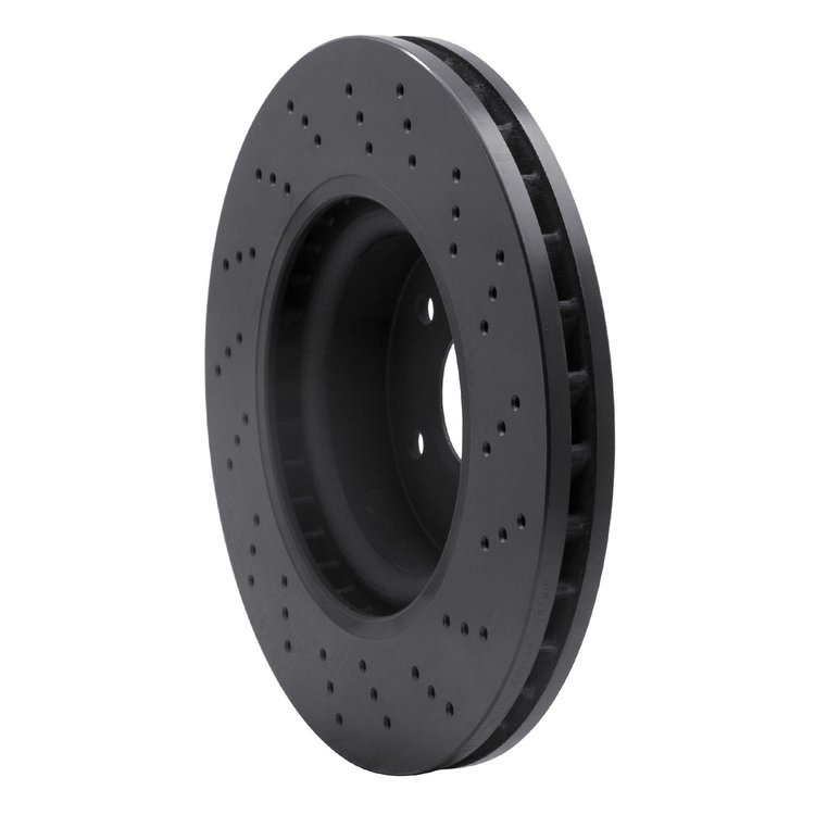 623-63063 Drilled Brake Rotor [Black], 2003-2012 Mercedes-Benz, Position: Front