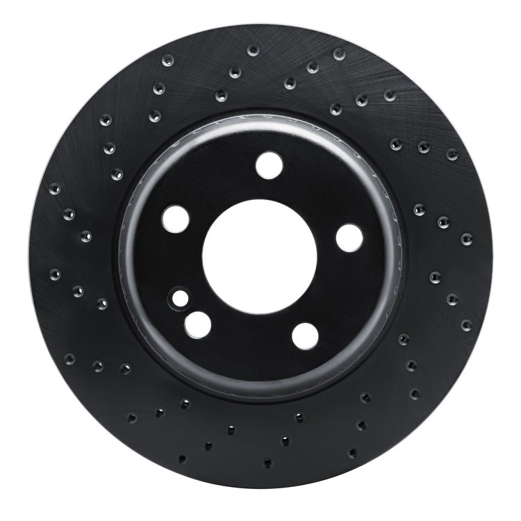 623-63118L Drilled Brake Rotor [Black], 2015-2021 Mercedes-Benz, Position: Rear Left