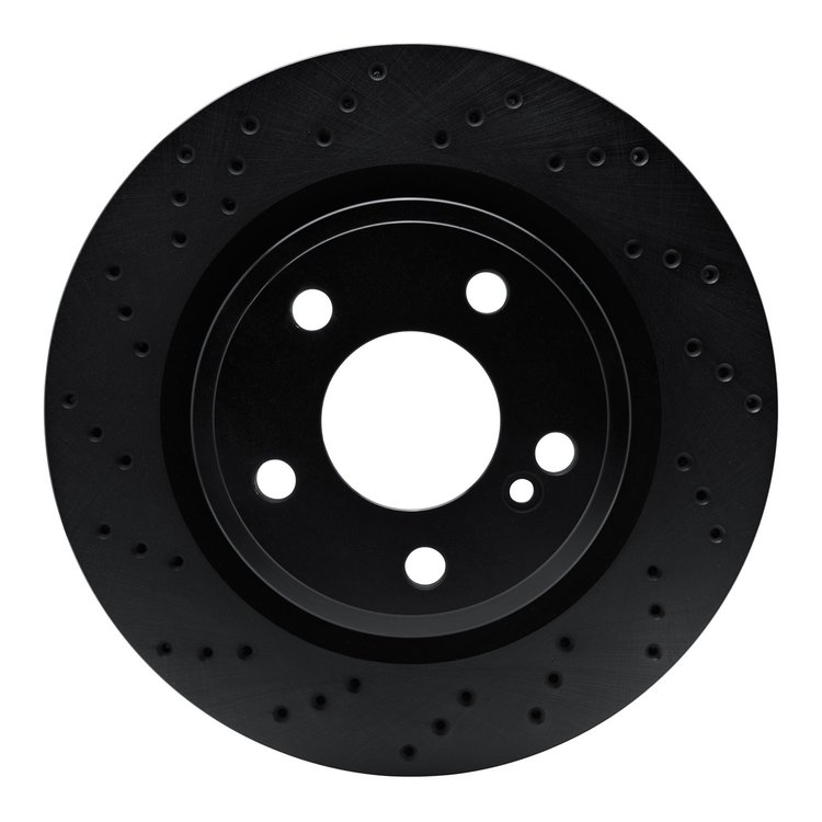 623-63163L Drilled Brake Rotor [Black], 2014-2019 Mercedes-Benz, Position: Rear Left