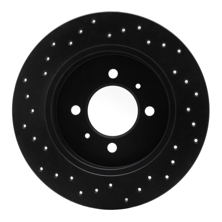 623-67038R Drilled Brake Rotor [Black], 1991-1994 Infiniti/Nissan, Position: Rear Right