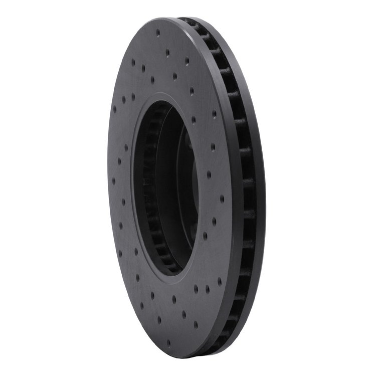 623-67041L Drilled Brake Rotor [Black], 1991-1994 Infiniti/Nissan, Position: Front Left