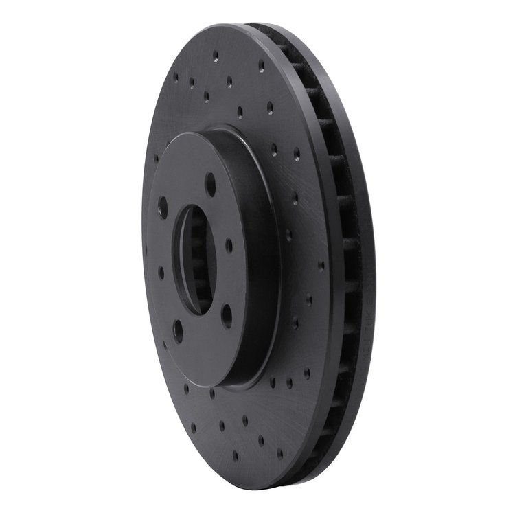 623-67041R Drilled Brake Rotor [Black], 1991-1994 Infiniti/Nissan, Position: Front Right