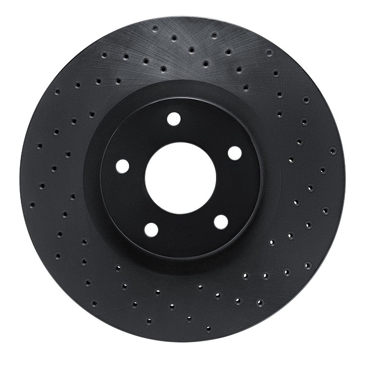 623-67052R Drilled Brake Rotor [Black], 2003-2021 Infiniti/Nissan, Position: Front Right