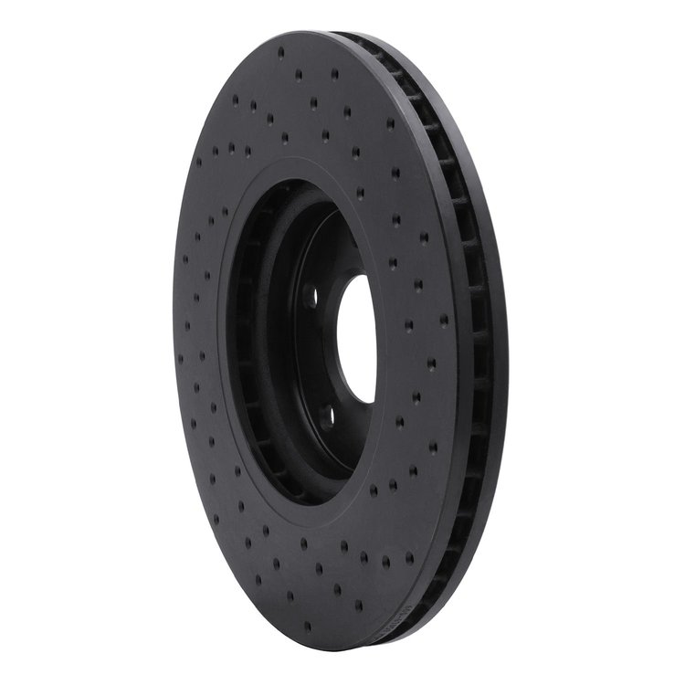 623-67059L Drilled Brake Rotor [Black], 2007-2017 Multiple Makes/Models, Position: Front Left