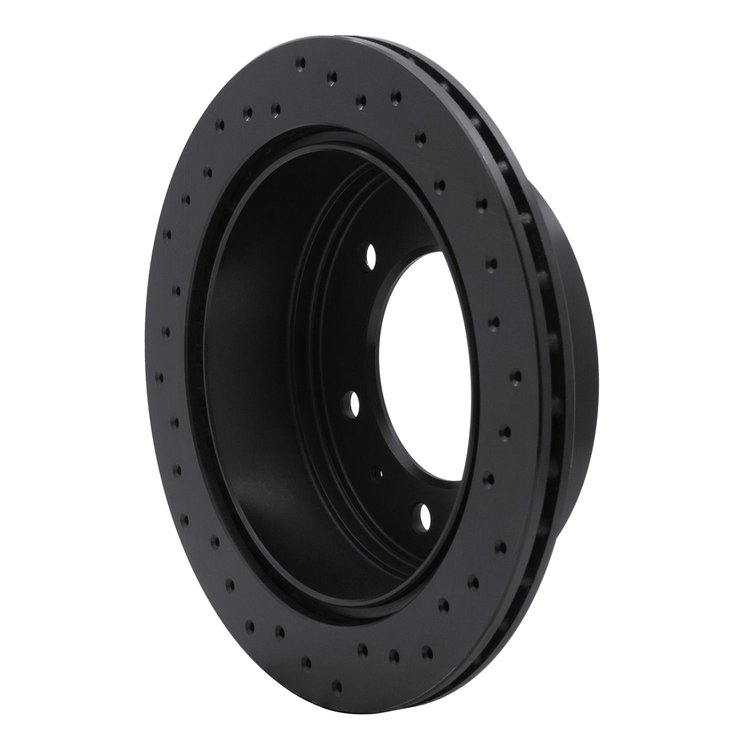 623-67083L Drilled Brake Rotor [Black], 1988-1995 Infiniti/Nissan, Position: Rear Left