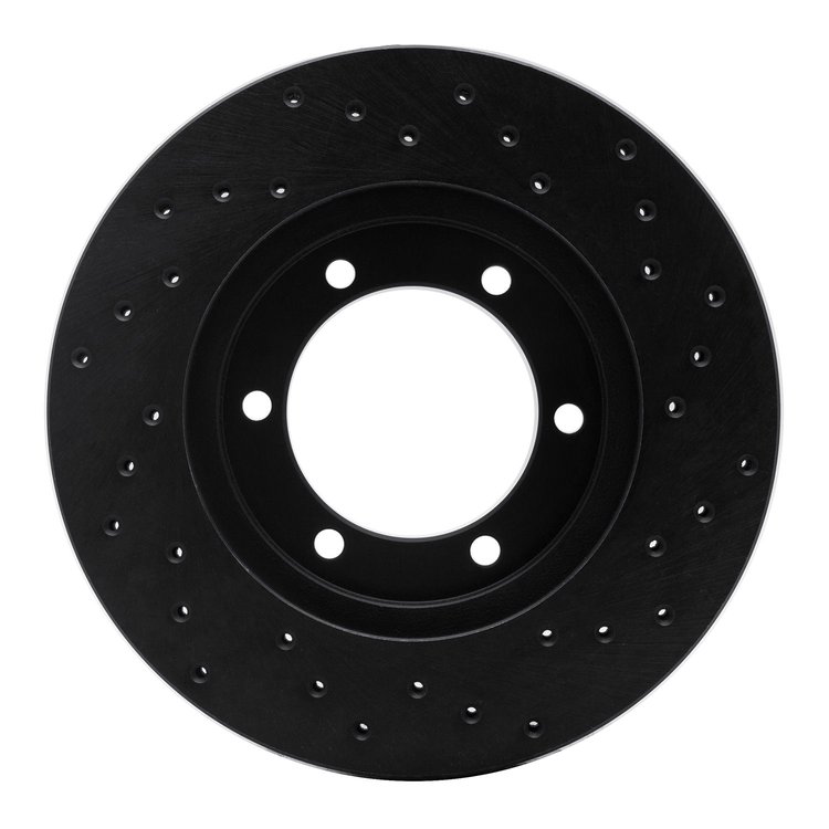 623-67085L Drilled Brake Rotor [Black], 1998-2015 Infiniti/Nissan, Position: Front Left