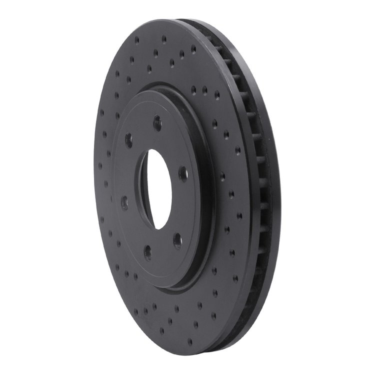 623-67095L Drilled Brake Rotor [Black], 2005-2021 Multiple Makes/Models, Position: Front Left