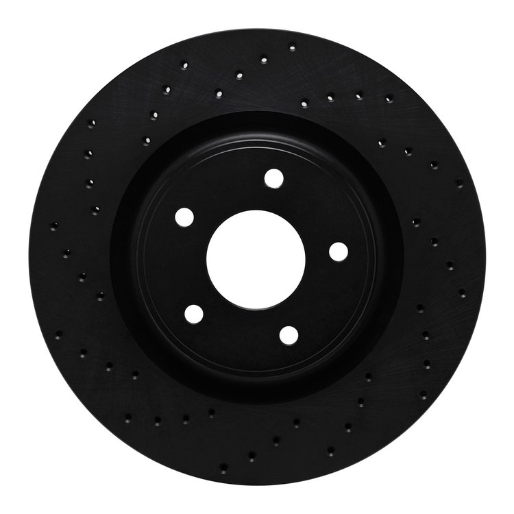623-67104L Drilled Brake Rotor [Black], 2014-2019 Infiniti/Nissan, Position: Front Left