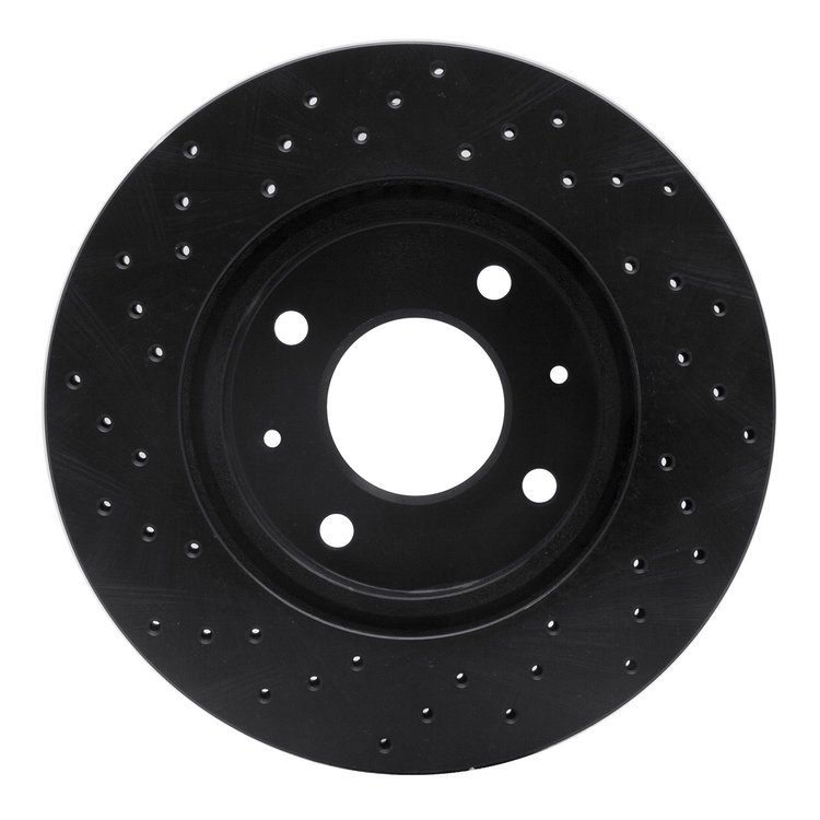 623-72039R Drilled Brake Rotor [Black], 2004-2004 Mitsubishi, Position: Front Right