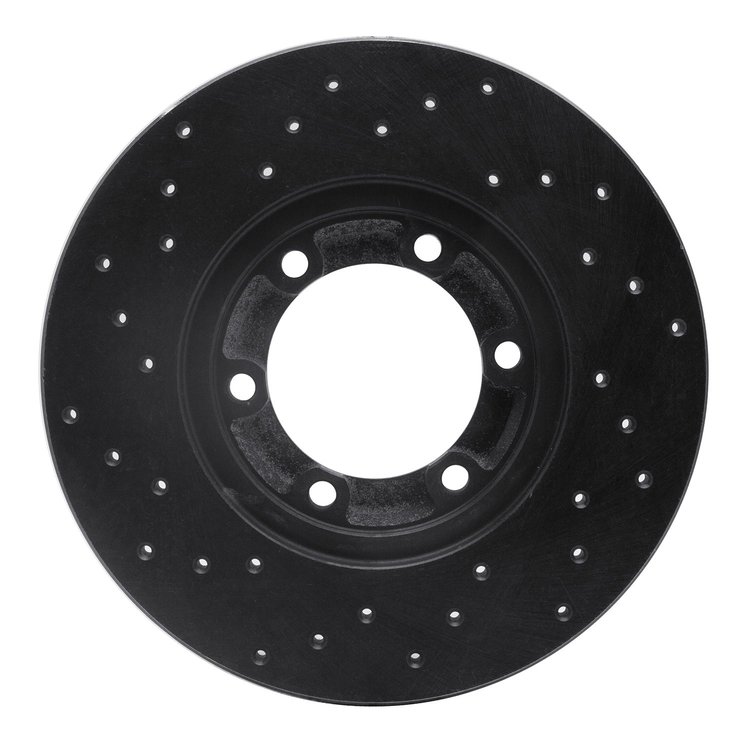 623-72047R Drilled Brake Rotor [Black], 1979-1986 Multiple Makes/Models, Position: Front Right