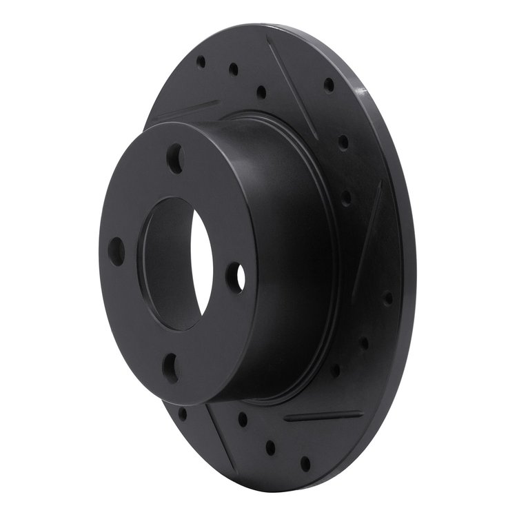 623-73007R Drilled Brake Rotor [Black], 1982-1998 Audi/Volkswagen, Position: Rear Right