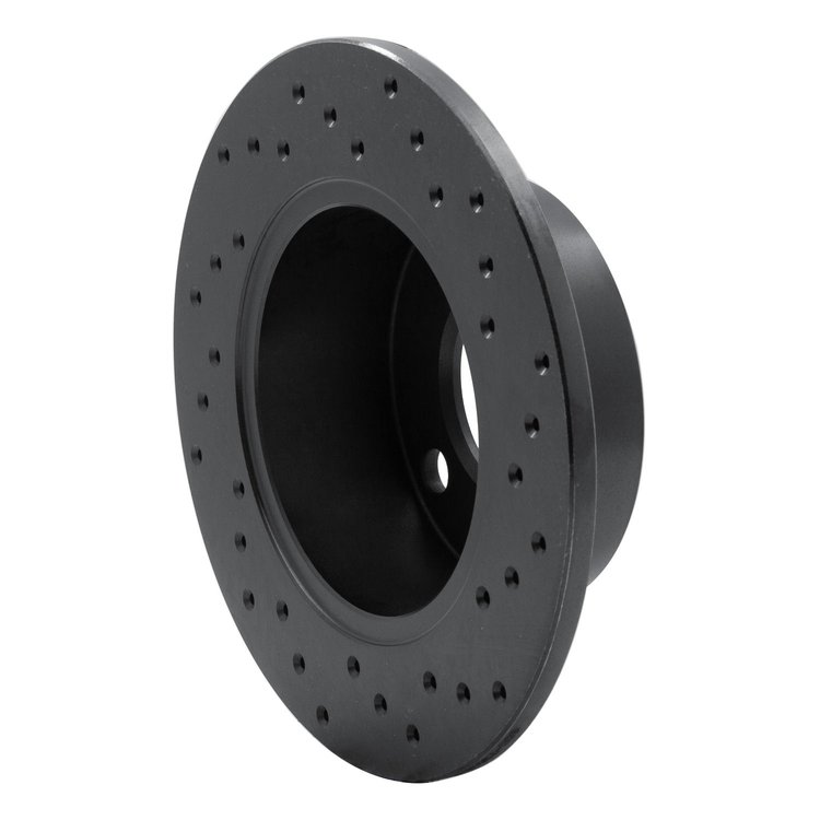 623-73012L Drilled Brake Rotor [Black], 1989-1991 Audi/Volkswagen, Position: Rear Left