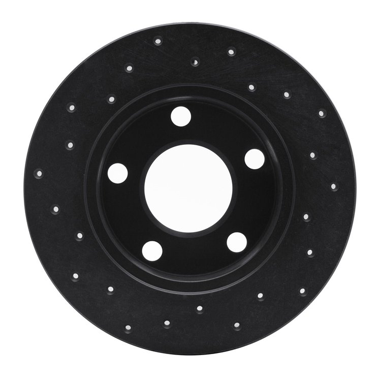 623-73018R Drilled Brake Rotor [Black], 1998-2001 Audi/Volkswagen, Position: Rear Right