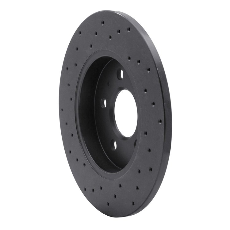 623-73037R Drilled Brake Rotor [Black], 2000-2009 Audi/Volkswagen, Position: Rear Right