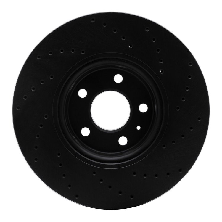 623-73065L Drilled Brake Rotor [Black], 2011-2017 Audi/Volkswagen, Position: Front Left