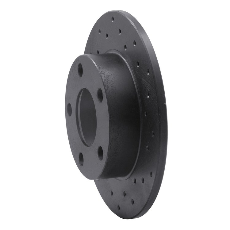 623-74014R Drilled Brake Rotor [Black], 1996-2005 Audi/Volkswagen, Position: Rear Right