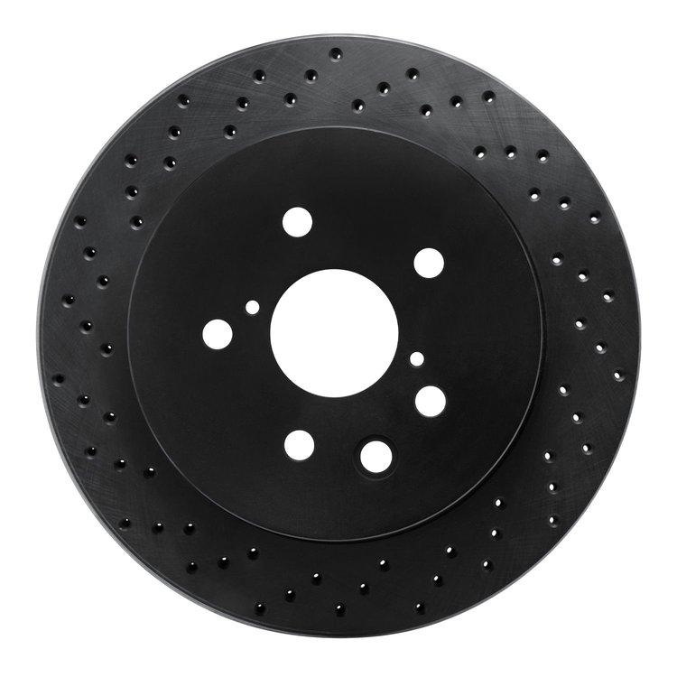 623-75015L Drilled Brake Rotor [Black], 2006-2015 Lexus/Toyota/Scion, Position: Rear Left