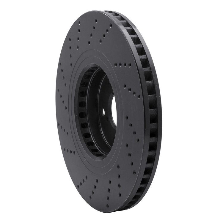 623-75024D Drilled Brake Rotor [Black], 2007-2011 Lexus/Toyota/Scion, Position: Right Front