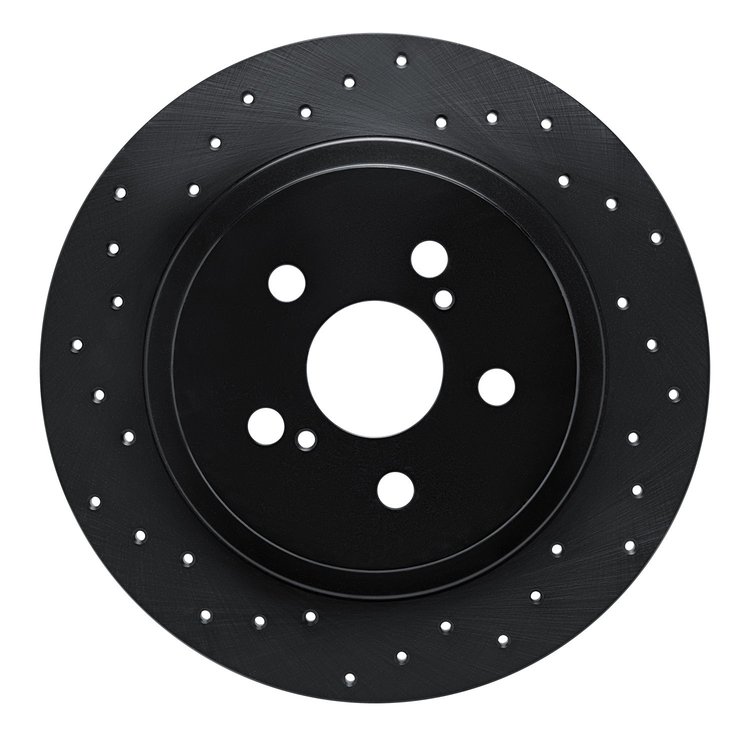 623-75029L Drilled Brake Rotor [Black], 2011-2017 Lexus/Toyota/Scion, Position: Rear Left