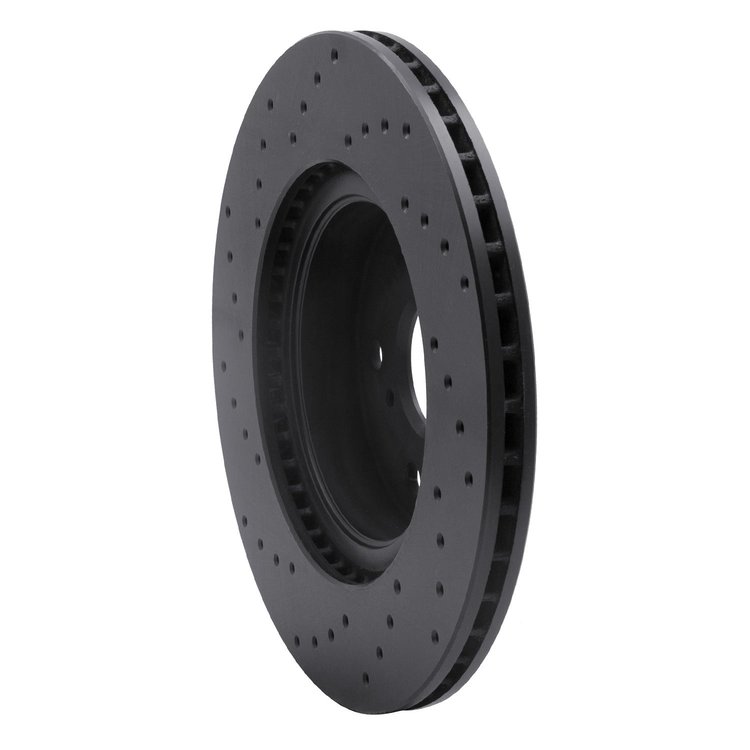 623-76028R Drilled Brake Rotor [Black], 1986-1992 Lexus/Toyota/Scion, Position: Front Right