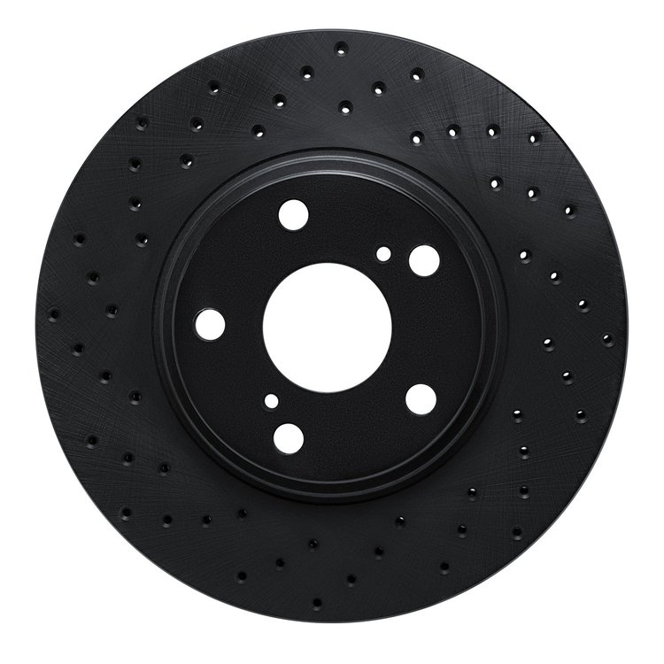 623-76055L Drilled Brake Rotor [Black], 1999-2007 Lexus/Toyota/Scion, Position: Front Left