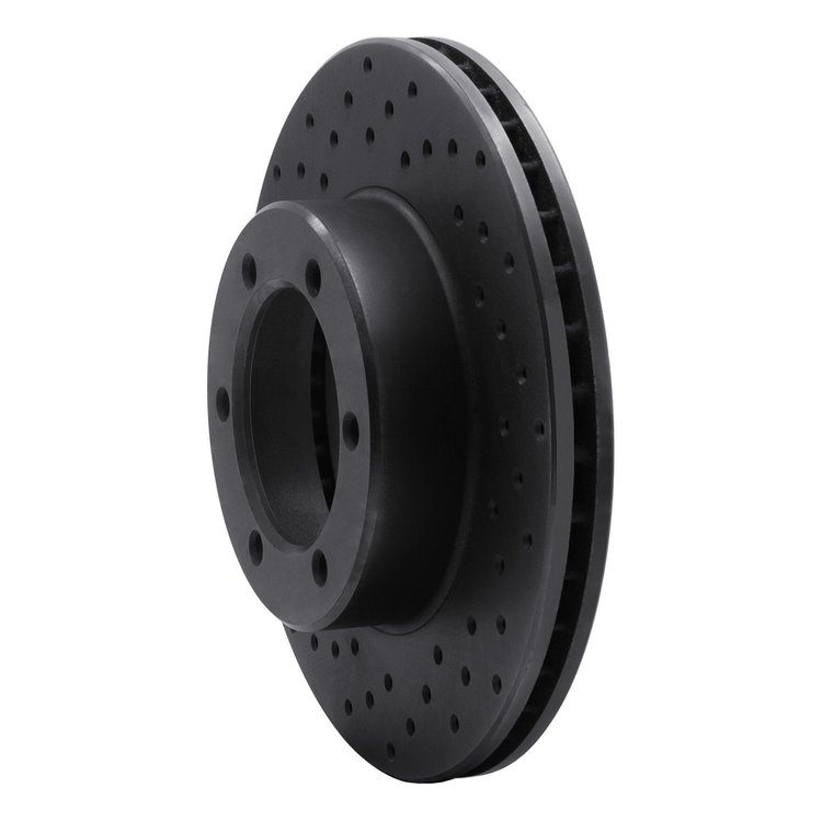 623-76115L Drilled Brake Rotor [Black], 1991-1998 Lexus/Toyota/Scion, Position: Front Left