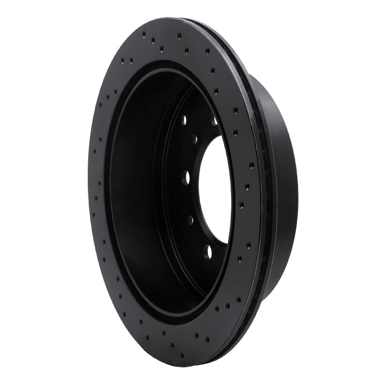 623-76137L Drilled Brake Rotor [Black], Fits Select Lexus/Toyota/Scion, Position: Rear Left