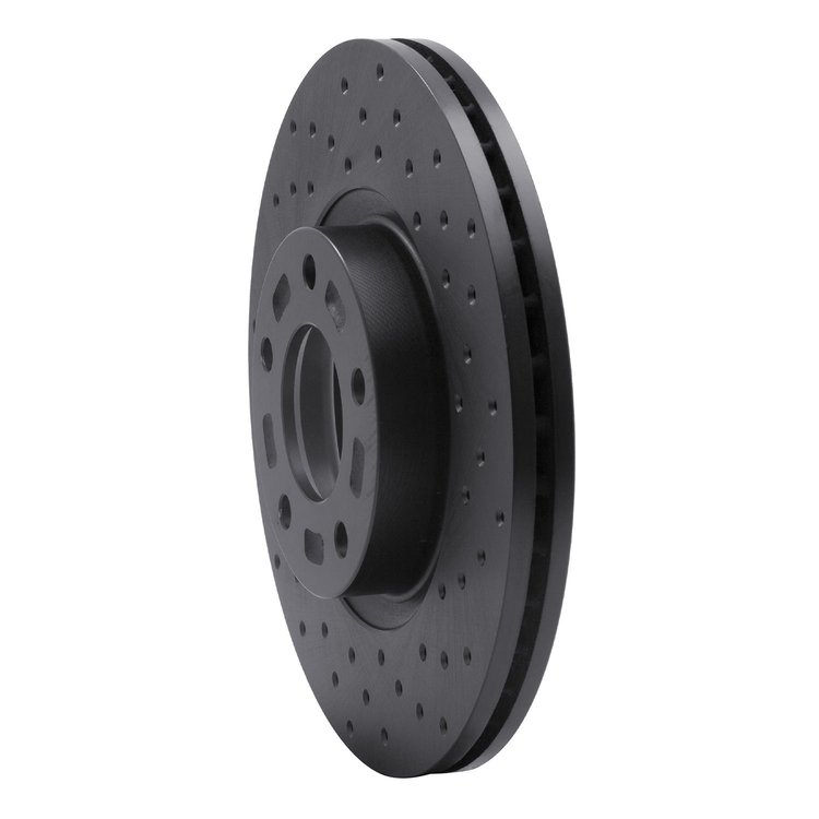 623-80065R Drilled Brake Rotor [Black], 2004-2015 Ford/Lincoln/Mercury/Mazda, Position: Front Right