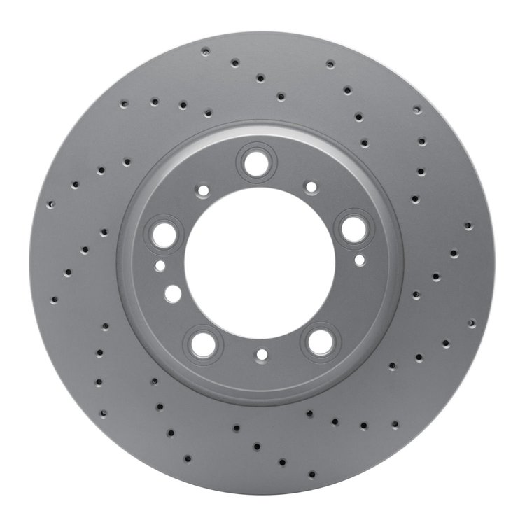 624-02067D GEOSPEC Drilled Rotor [Coated], 1999-2021 Porsche, Position: Rear Left