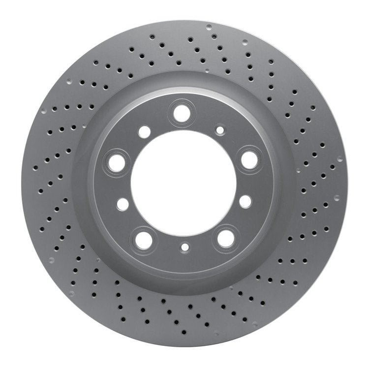 624-02109D GEOSPEC Drilled Rotor [Coated], Fits Select Porsche, Position: Rear Right