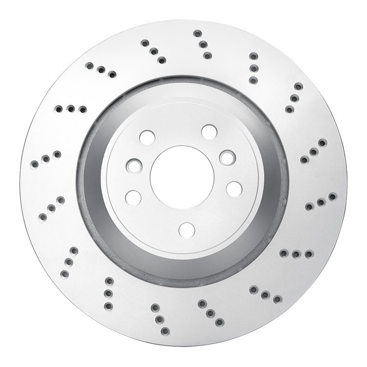 624-31187D GEOSPEC Drilled Rotor [Coated], Fits Select BMW, Position: Rear Right