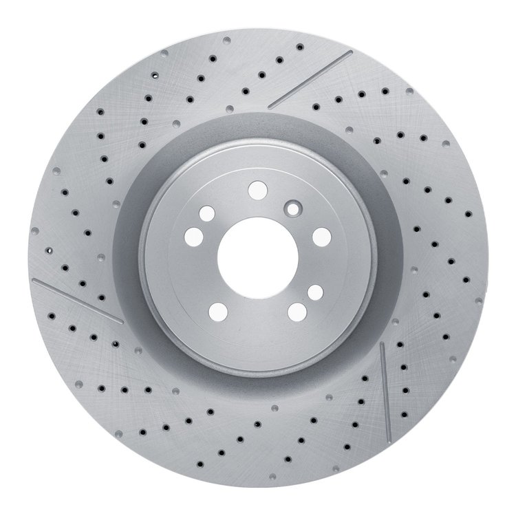 630-63142 Drilled/Slotted Brake Rotor, 2012-2019 Mercedes-Benz, Position: Front