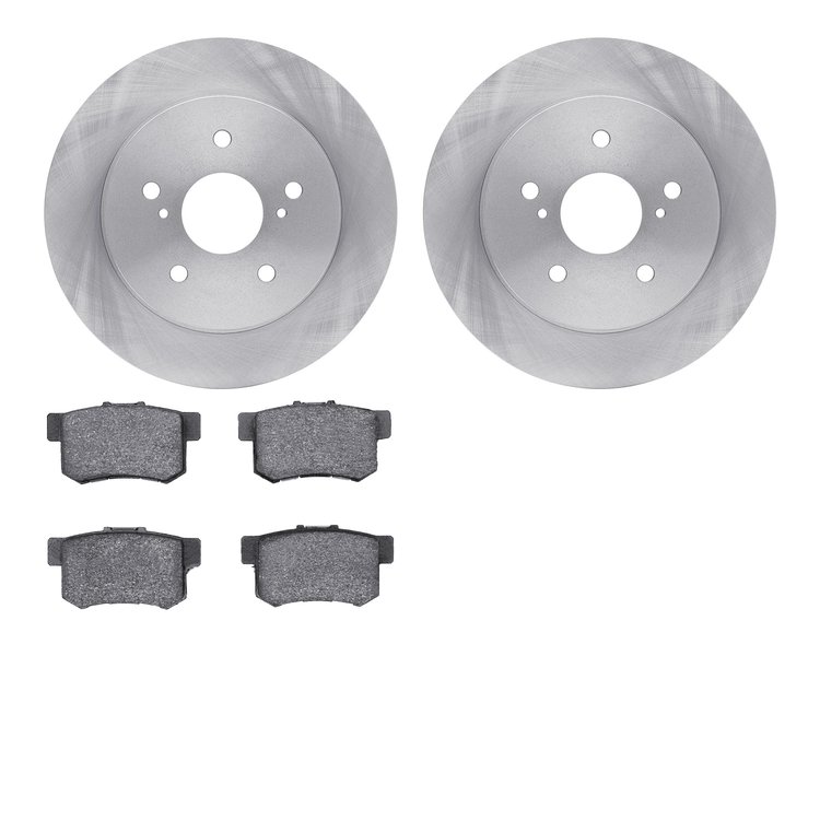 6302-01004 Brake Rotors with 3000-Series Ceramic Brake Pads Kit, 2007-2014 Suzuki, Position: Rear