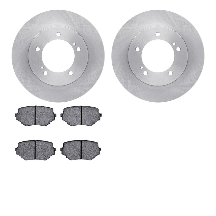 6302-01008 Brake Rotors with 3000-Series Ceramic Brake Pads Kit, 1996-1998 Suzuki, Position: Front