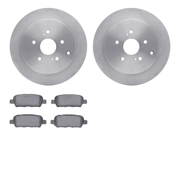 6302-01012 Brake Rotors with 3000-Series Ceramic Brake Pads Kit, 2009-2017 Suzuki, Position: Rear