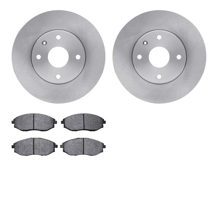 6302-01015 Brake Rotors with 3000-Series Ceramic Brake Pads Kit, 2004-2009 Multiple Makes/Models, Position: Front