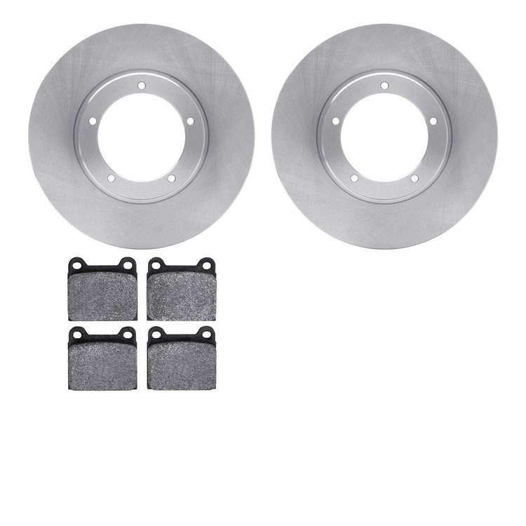 6302-02002 Brake Rotors with 3000-Series Ceramic Brake Pads Kit, 1967-1977 Porsche, Position: Front