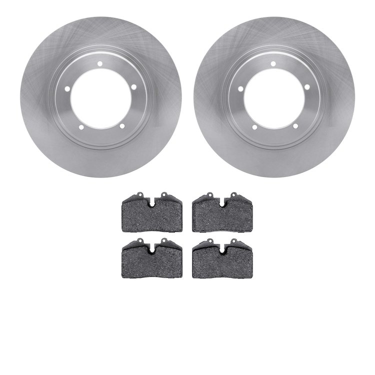 6302-02015 Brake Rotors with 3000-Series Ceramic Brake Pads Kit, 1986-1986 Porsche, Position: Front