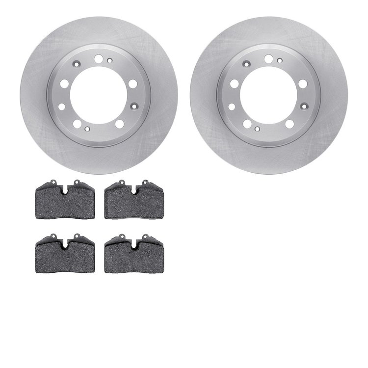 6302-02017 Brake Rotors with 3000-Series Ceramic Brake Pads Kit, 1986-1995 Porsche, Position: Rear