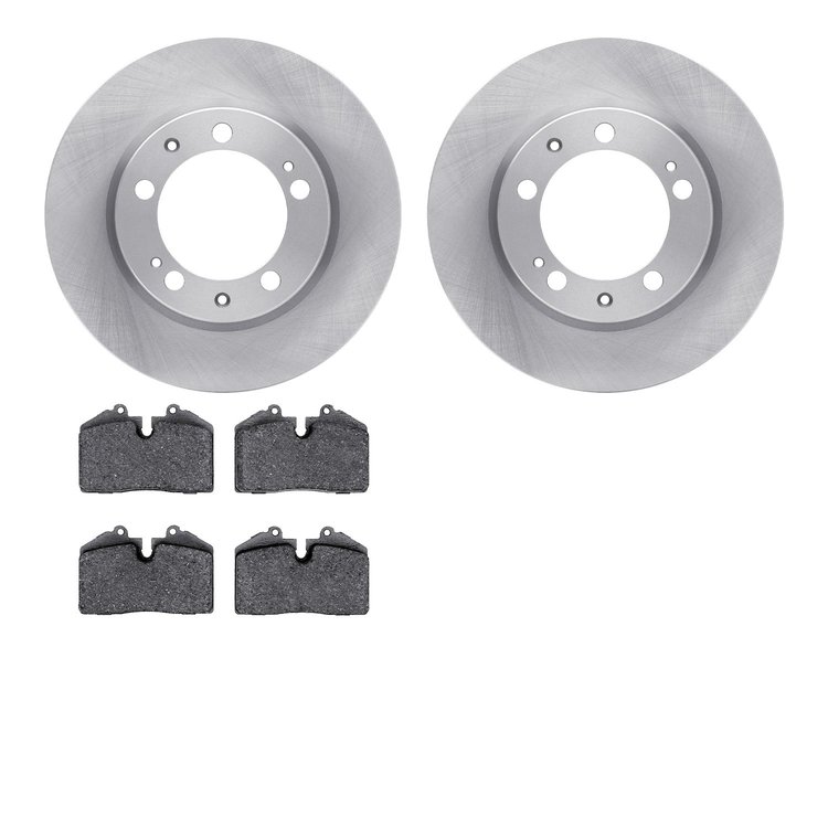 6302-02019 Brake Rotors with 3000-Series Ceramic Brake Pads Kit, 1989-1997 Porsche, Position: Front