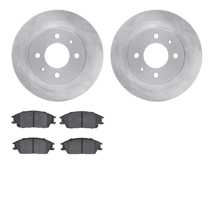 6302-03007 Brake Rotors with 3000-Series Ceramic Brake Pads Kit, 2000-2002 Kia/Hyundai/Genesis, Position: Front