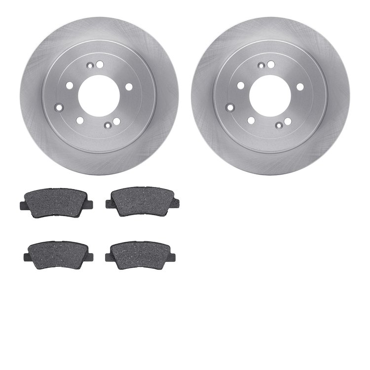 6302-03095 Brake Rotors with 3000-Series Ceramic Brake Pads Kit, Fits Select Kia/Hyundai/Genesis, Position: Rear