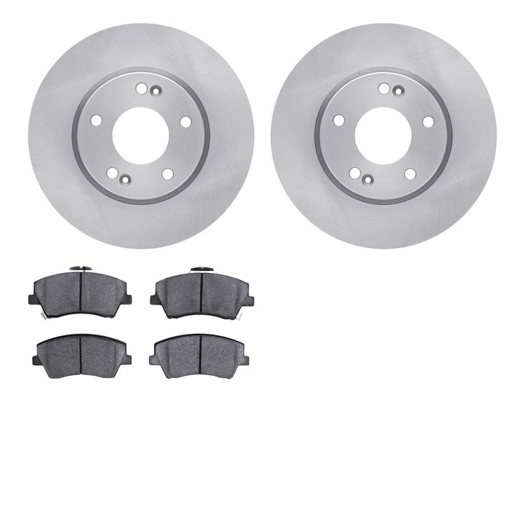 6302-03099 Brake Rotors with 3000-Series Ceramic Brake Pads Kit, 2017-2020 Kia/Hyundai/Genesis, Position: Front