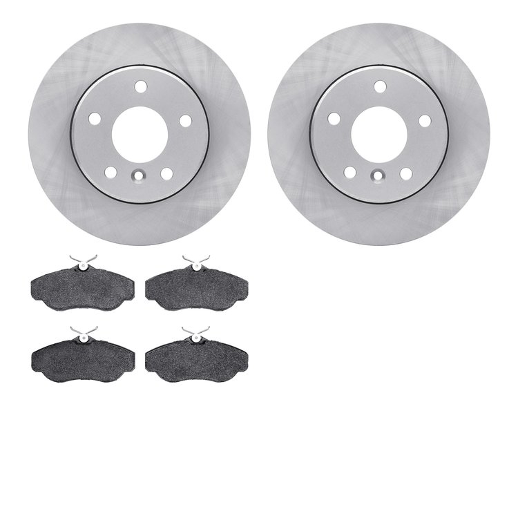 6302-11009 Brake Rotors with 3000-Series Ceramic Brake Pads Kit, 1999-2004 Land Rover, Position: Front