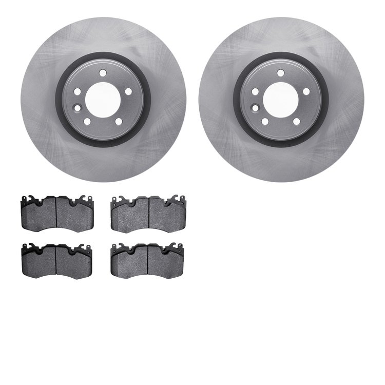 6302-11022 Brake Rotors with 3000-Series Ceramic Brake Pads Kit, 2010-2017 Land Rover, Position: Front