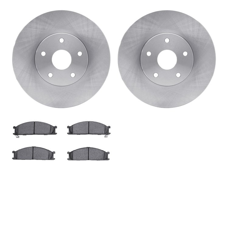 6302-13010 Brake Rotors with 3000-Series Ceramic Brake Pads Kit, 1992-1997 Subaru, Position: Front