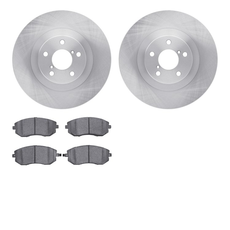 6302-13028 Brake Rotors with 3000-Series Ceramic Brake Pads Kit, 2002-2008 GM, Position: Front