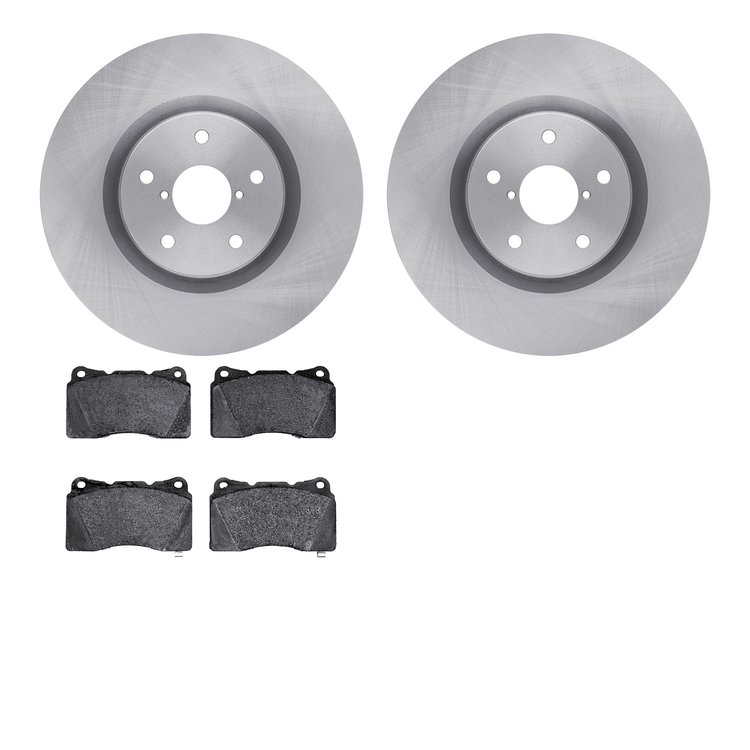 6302-13035 Brake Rotors with 3000-Series Ceramic Brake Pads Kit, 2005-2020 Subaru, Position: Front