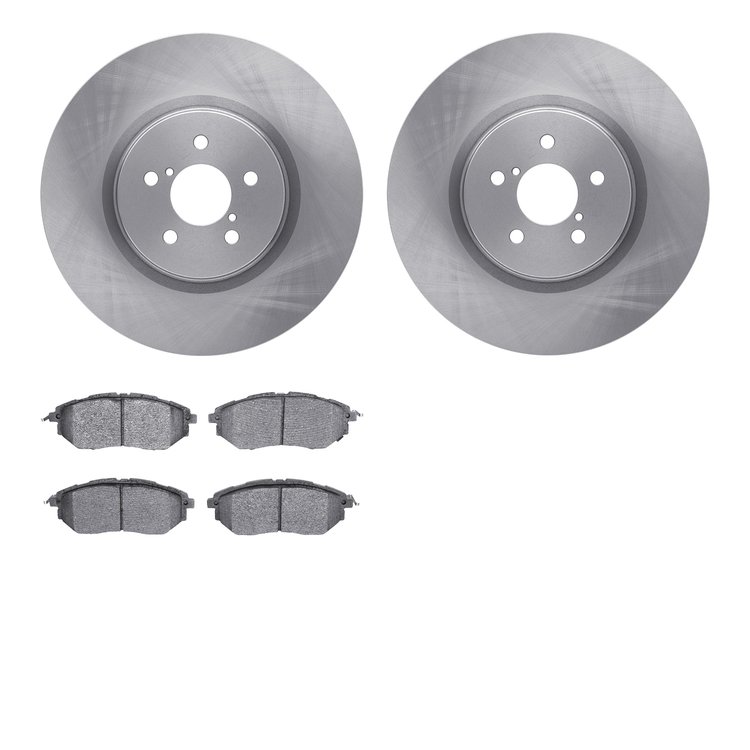 6302-13037 Brake Rotors with 3000-Series Ceramic Brake Pads Kit, 2005-2018 Subaru, Position: Front